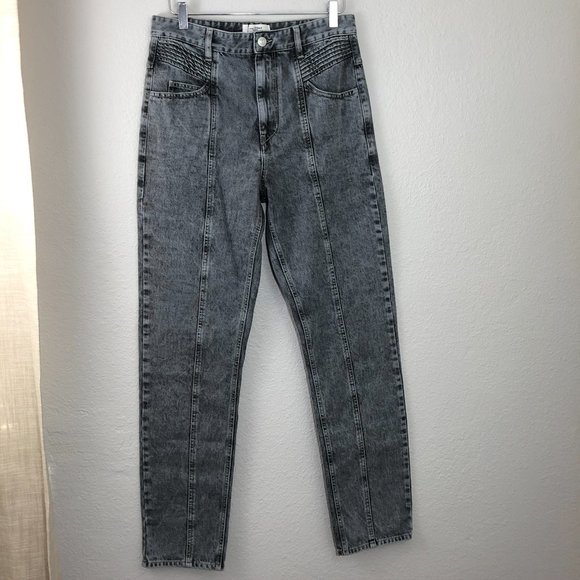 ISABEL MARANT ÉTOILE Henoya acid-wash Jeans T10 - Picture 8 of 13